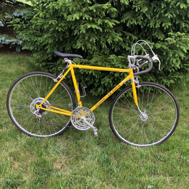 schwinn 10 speed bicycle Blue LeTour III 10-Speed 1970s Road Bike Beyond Grandmas House 10 Speed Bike Yellow Vintage